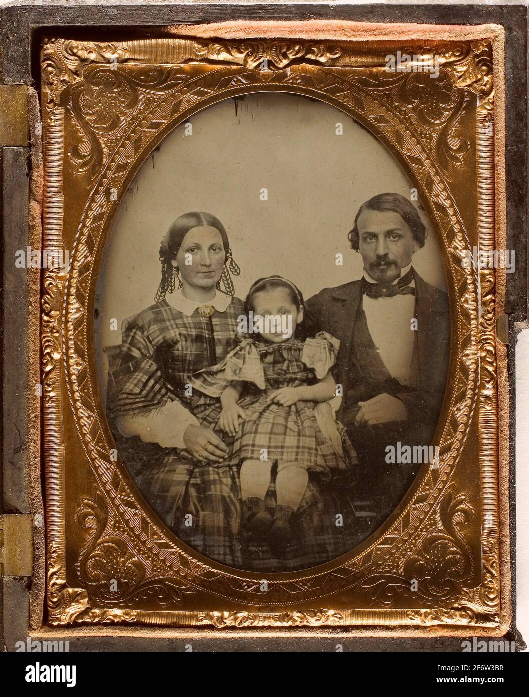 Author: Unknown. Untitled - 19th century - Artist unknown. Daguerreotype. 1840 - 1900. Unknown Place. Stock Photo