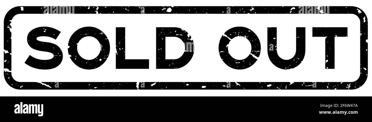 Grunge black sold out word rubber seal stamp on white background Stock ...