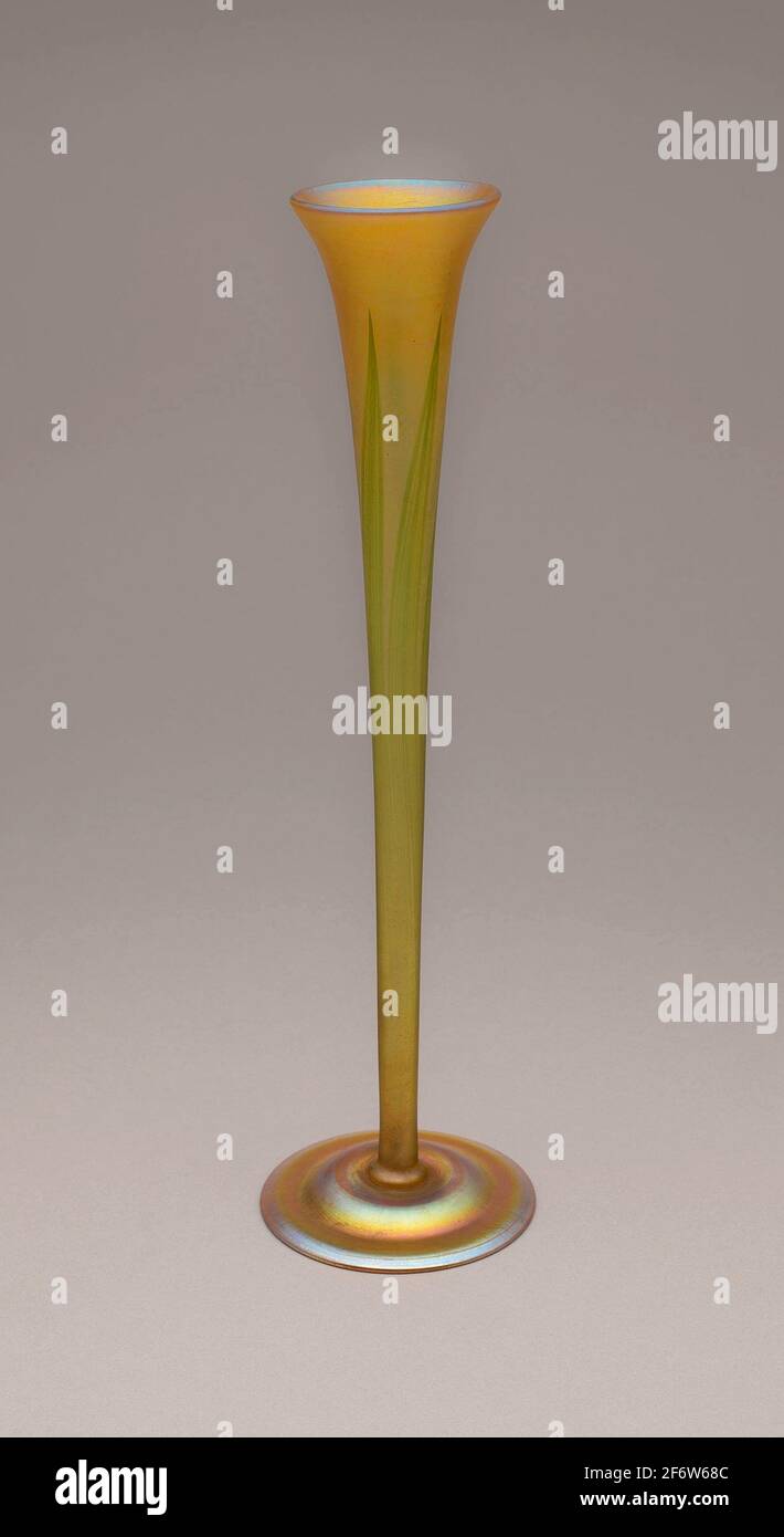 Author: Louis Comfort Tiffany. Bud vase - 1915 - Louis Comfort Tiffany American, 1848 - 1933 Tiffany Studios American, 1902 - 1932 Corona, New York. Stock Photo
