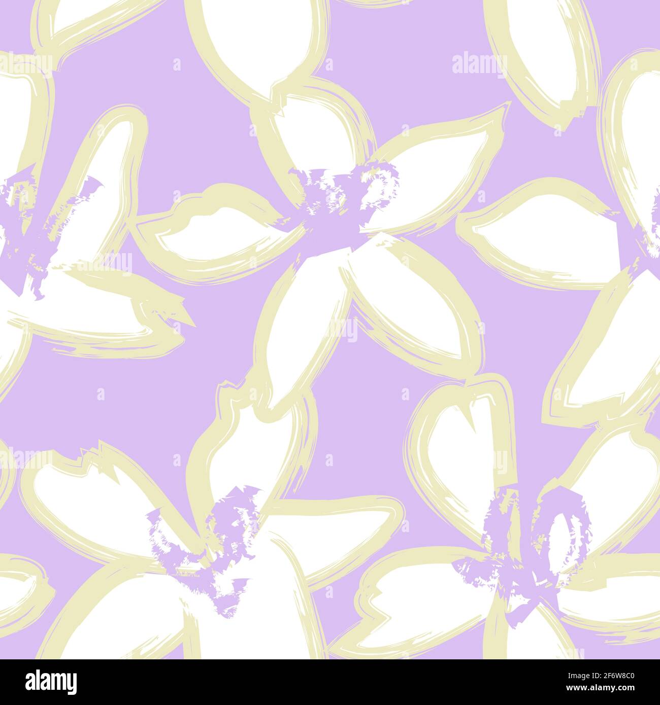 Floral brush strokes seamless pattern background for fashion prints ...