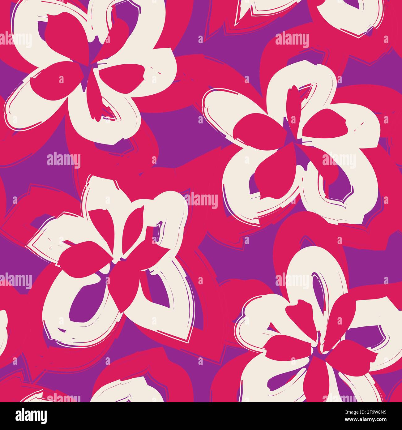 Floral brush strokes seamless pattern background for fashion prints ...