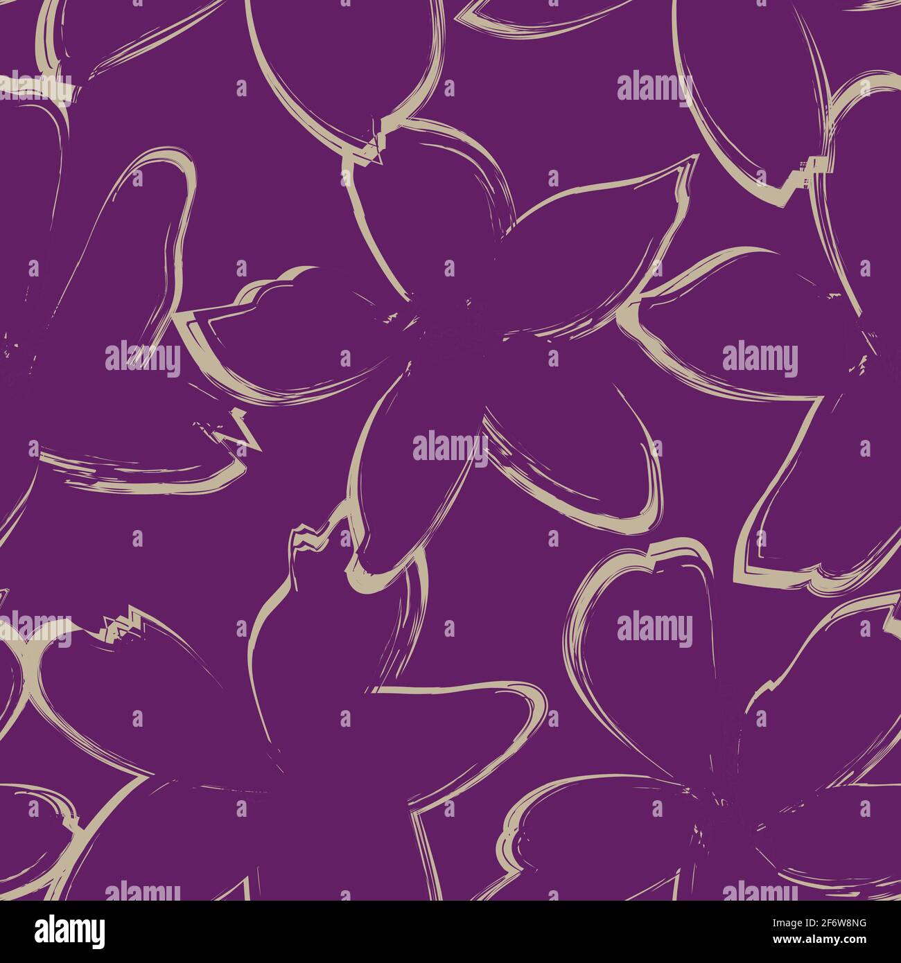 Floral brush strokes seamless pattern background for fashion prints ...