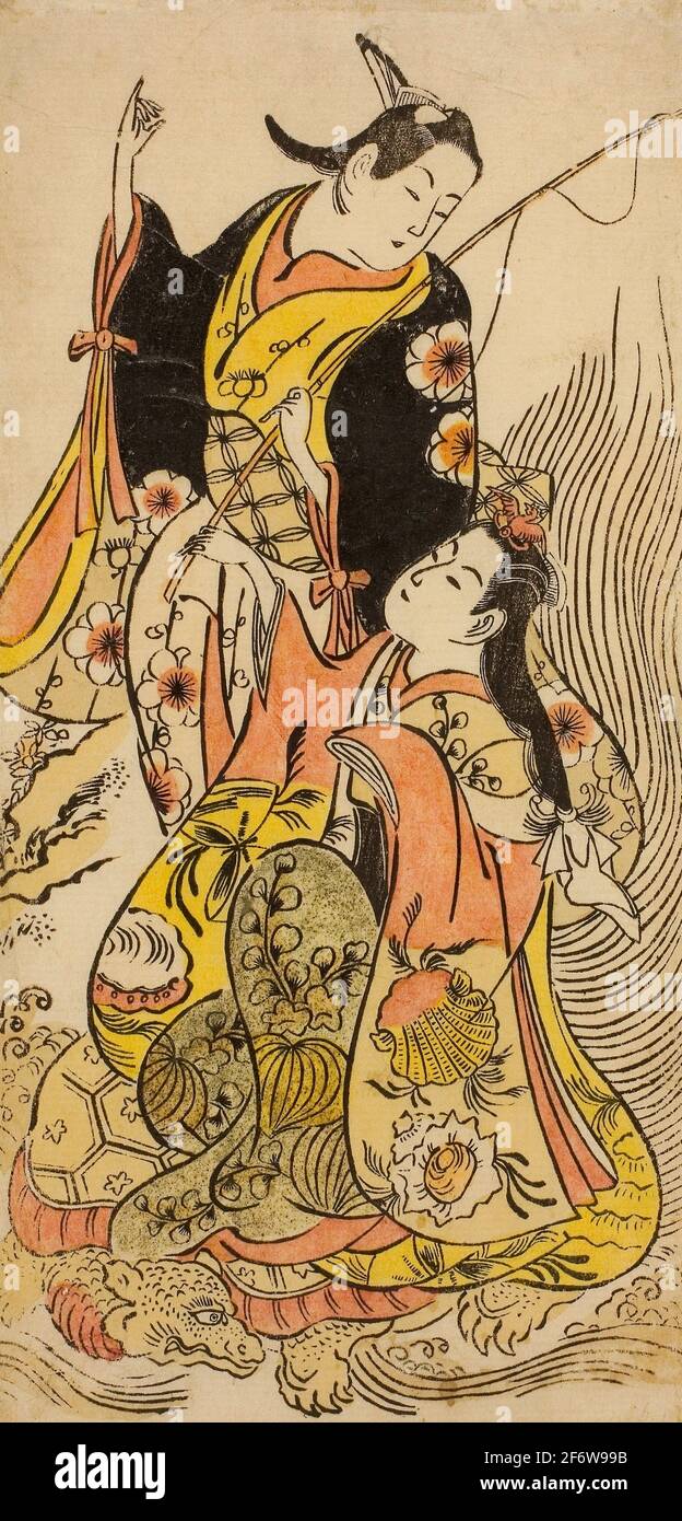 Torii Kiyomasu II. A Modern Version of Urashima Taro 1730s