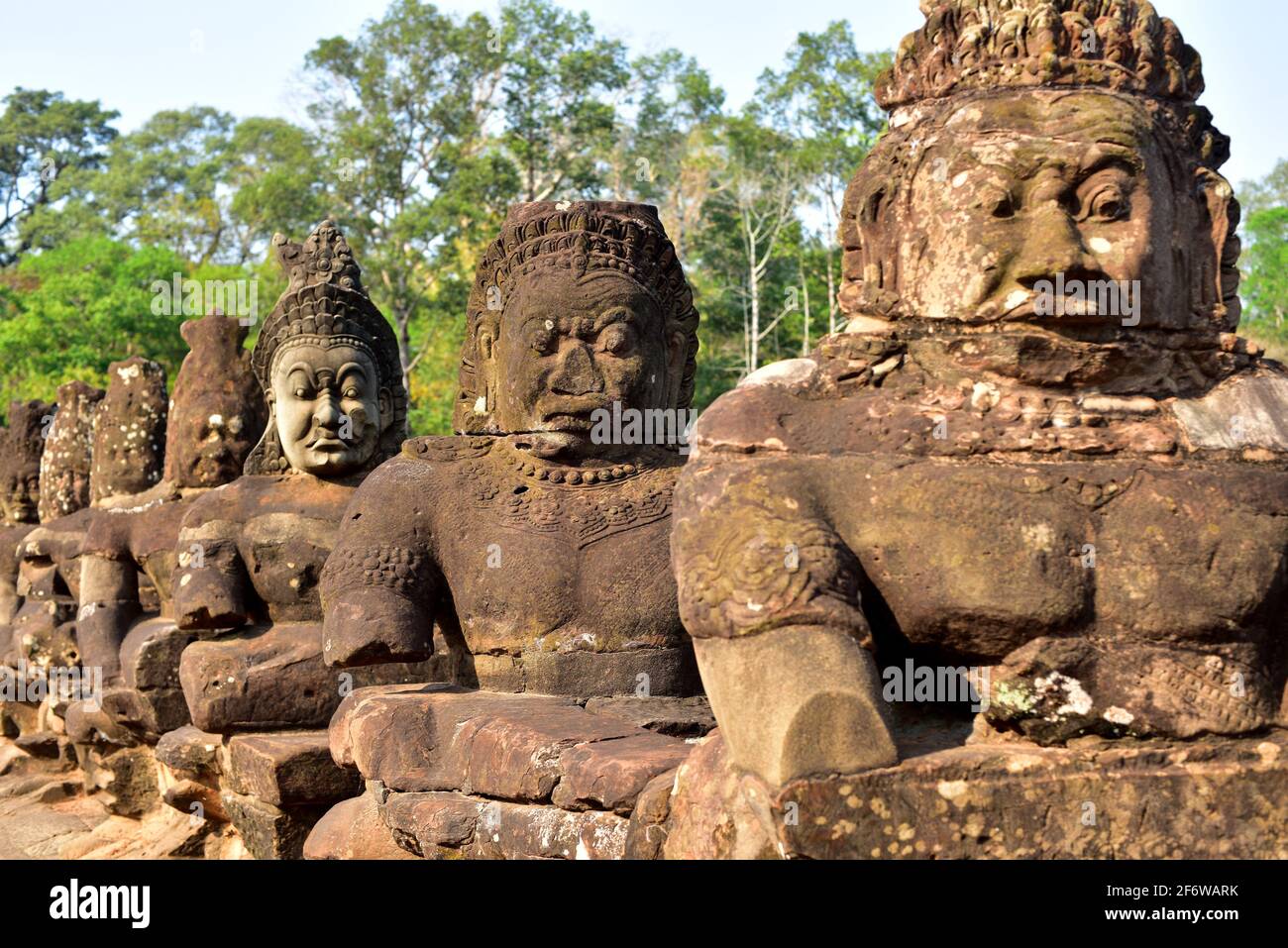 Angkor Thom entrance. Bayon, Siem Reap, Cambodia. Stock Photo