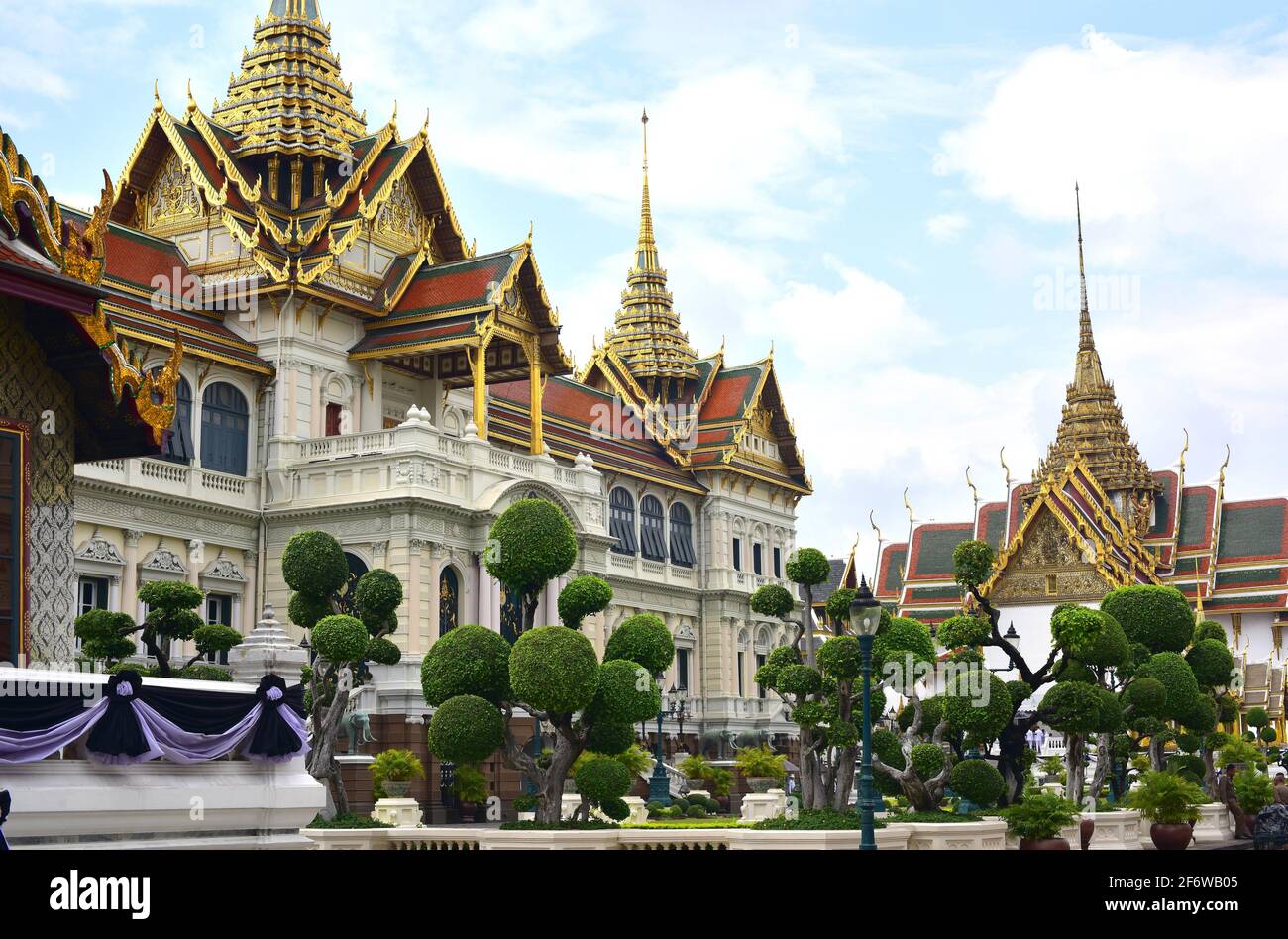 Bangkok, Phra Thinang Chakri Maha Prasat on The Grand Palace. Thailand. Stock Photo