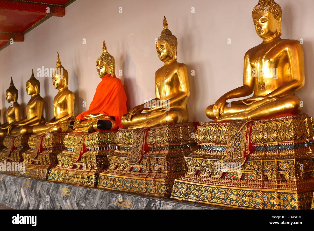 Bangkok, Wat Pho buddhist temple (16th century). Thailand. Stock Photo