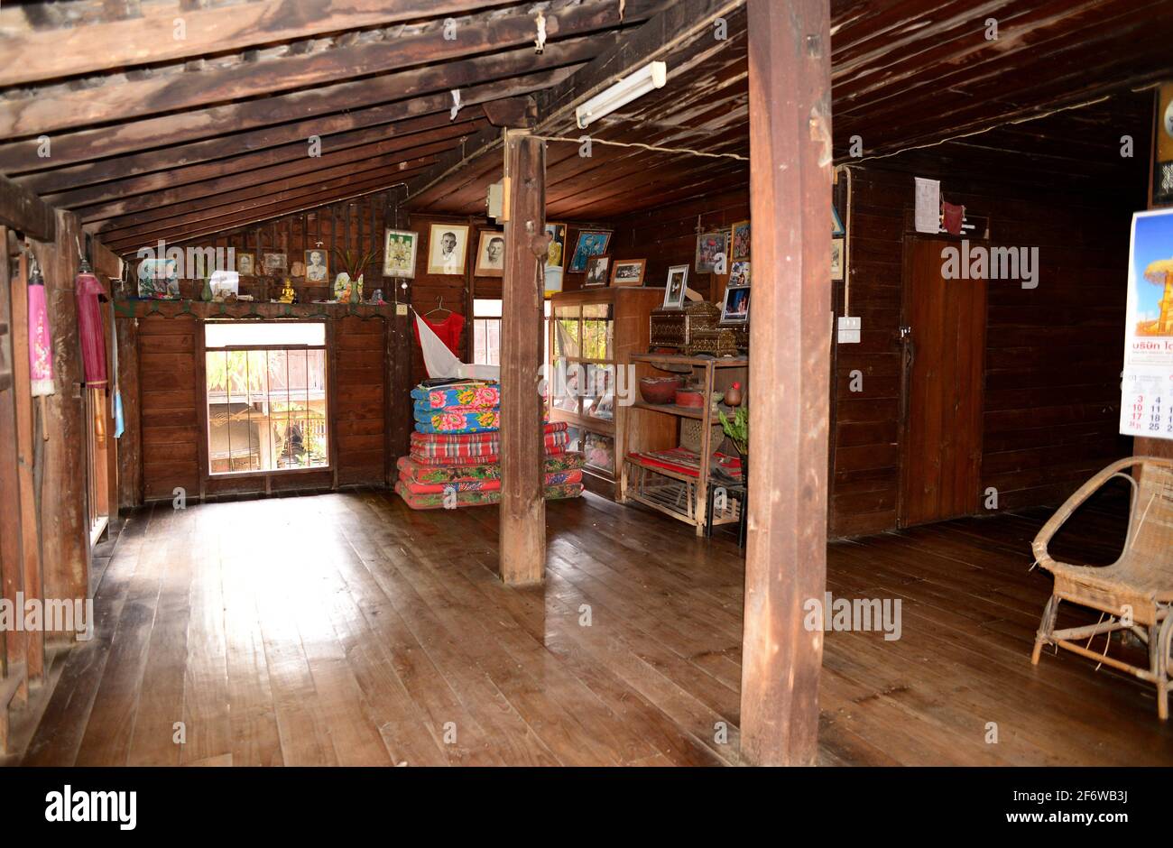 Chiang Mai, interior of a traditional house. Thailand. Stock Photo
