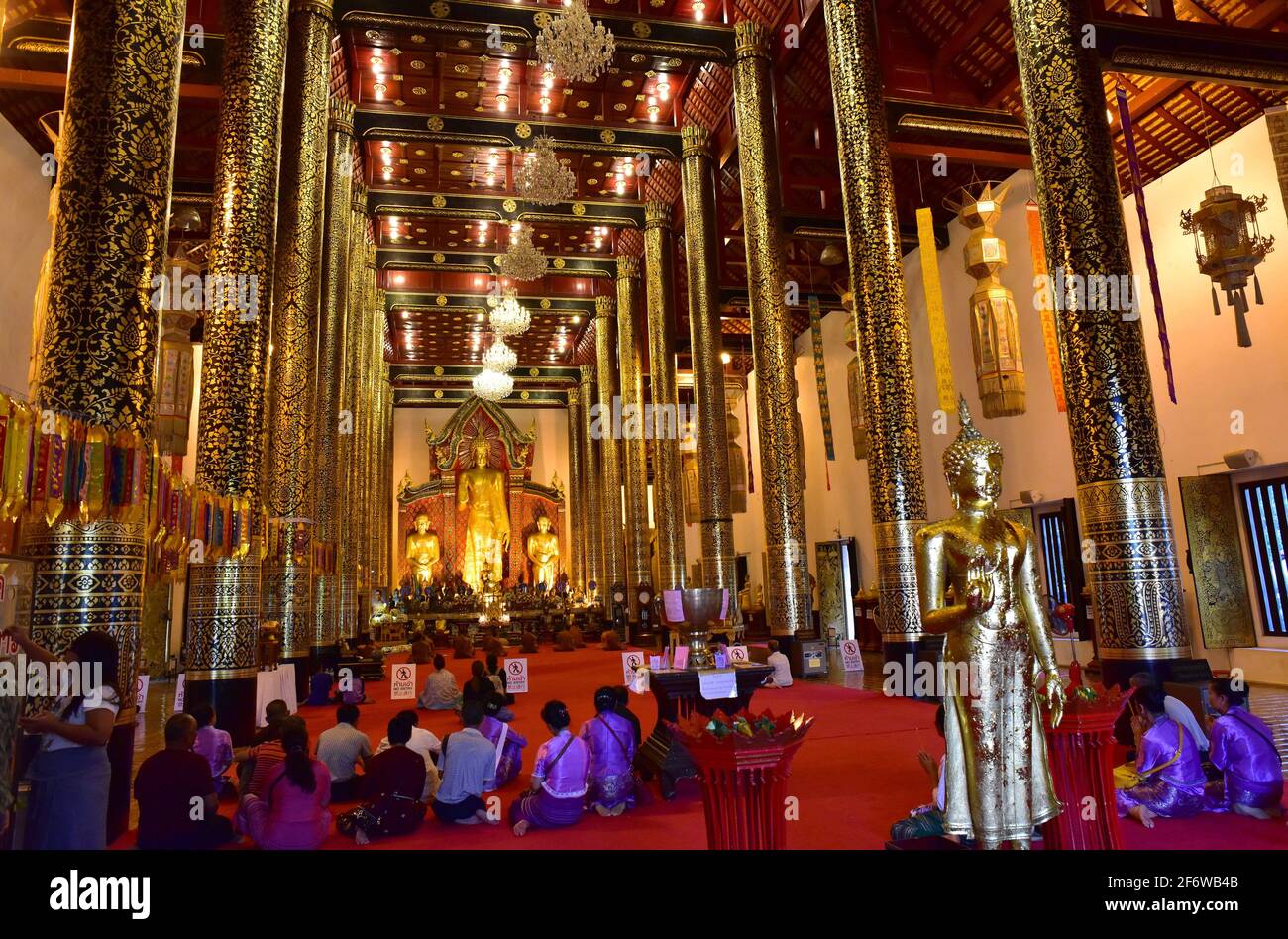 Chiang Mai, Wat Chedi Luang (14th century). Thailand. Stock Photo