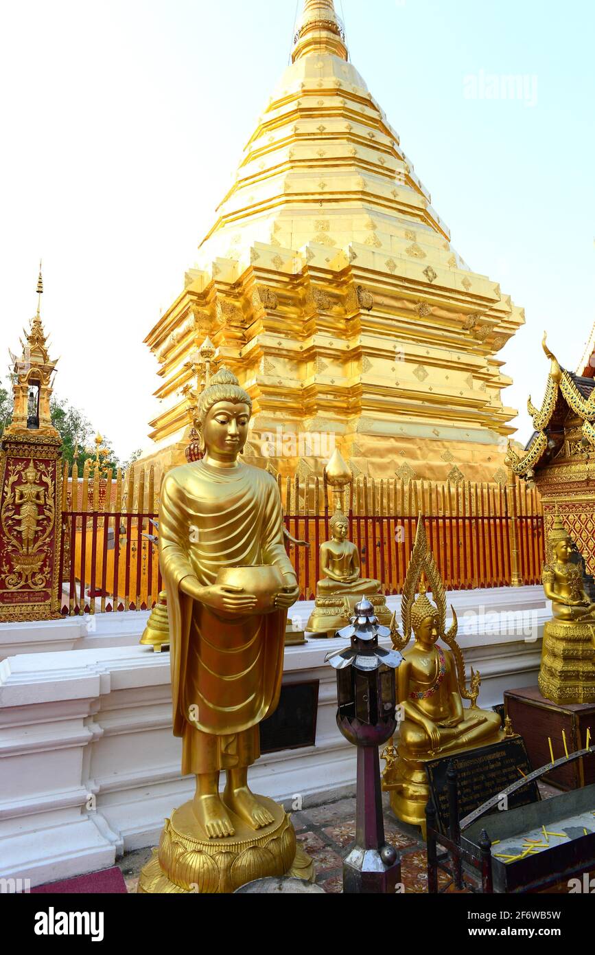 Chiang Mai, Wat Phra That Doi Suthep. Thailand. Stock Photo
