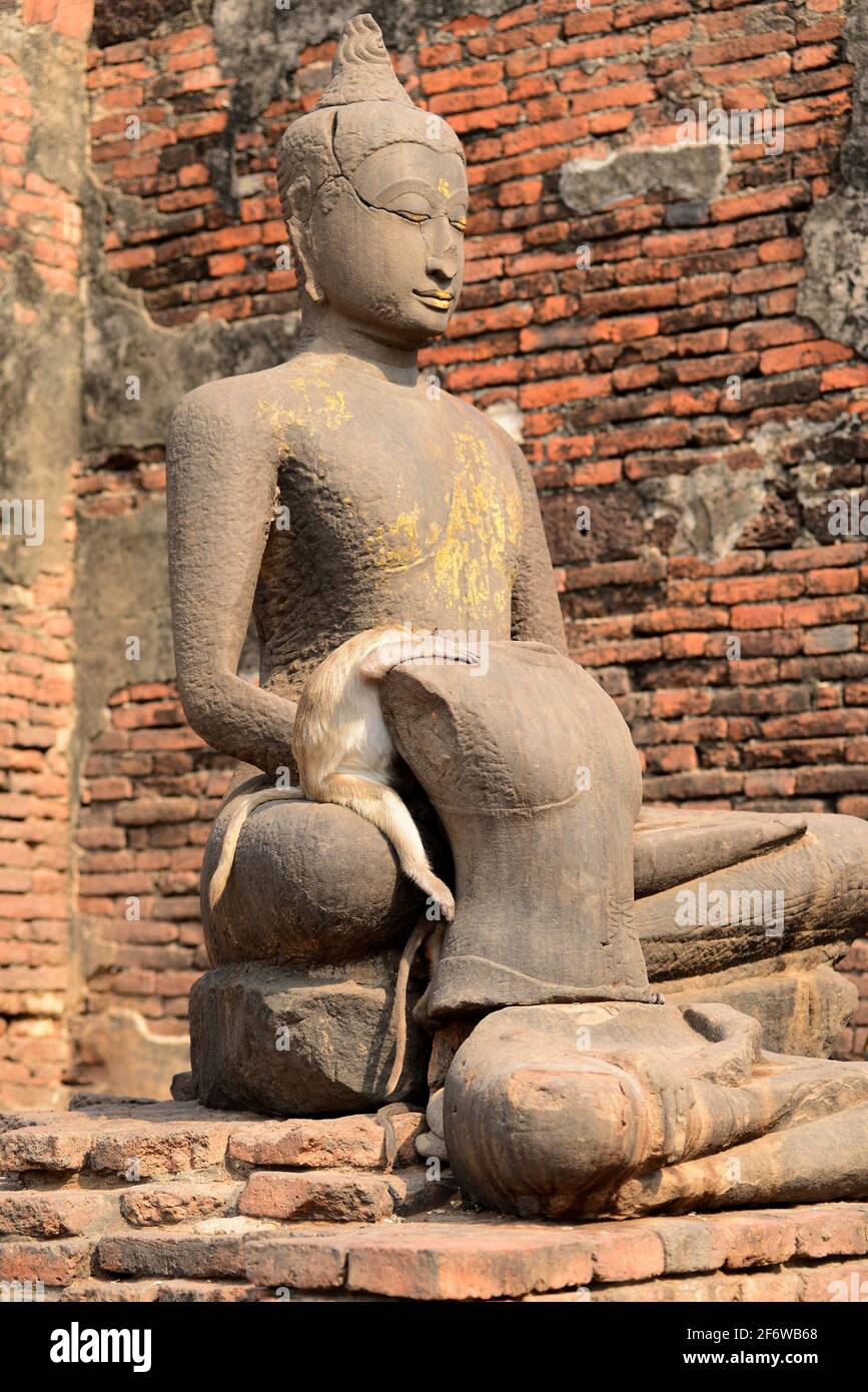 Lopburi city, Phra Prang Sam Yot a Kmer temple (13th century). Thailand. Stock Photo