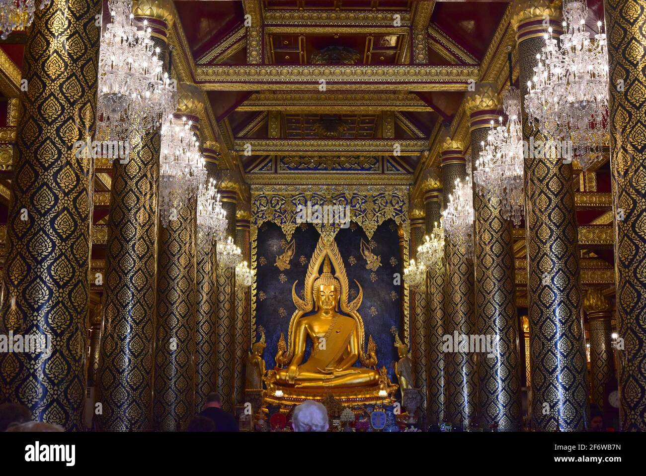 Phitsanulok, Wat Phra Si Rattana Mahathat or Wat Yai is a buddhist temple from 14th century. Thailand. Stock Photo