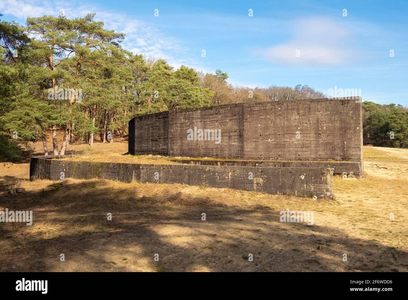 Retaining wall, Otterlo, The Netherlands, Europe. Stock Photo