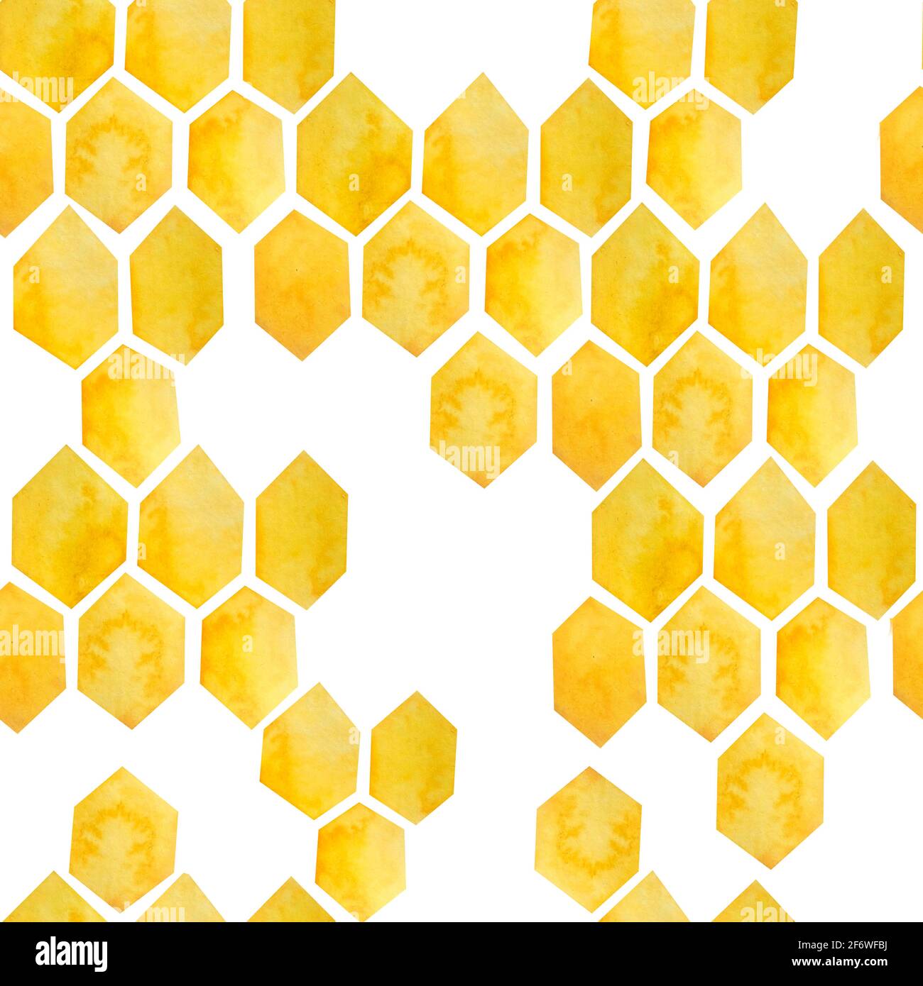 Honeycomb Yellow and Orange Geometric Pattern for Home Decor Art Print by  The Happy Salad