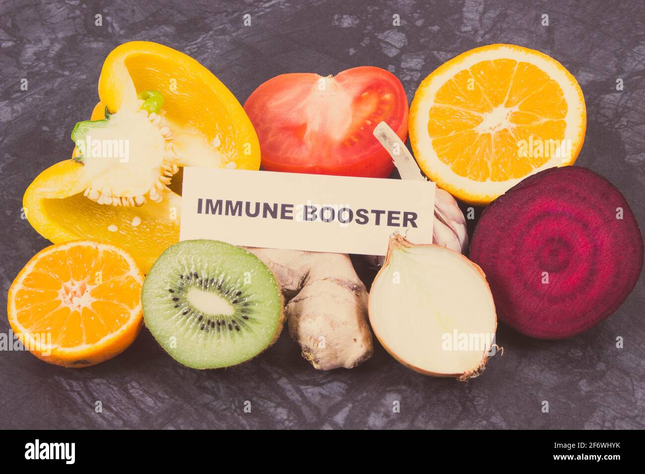Fresh fruits and vegetables as healthy immune booster. Source natural