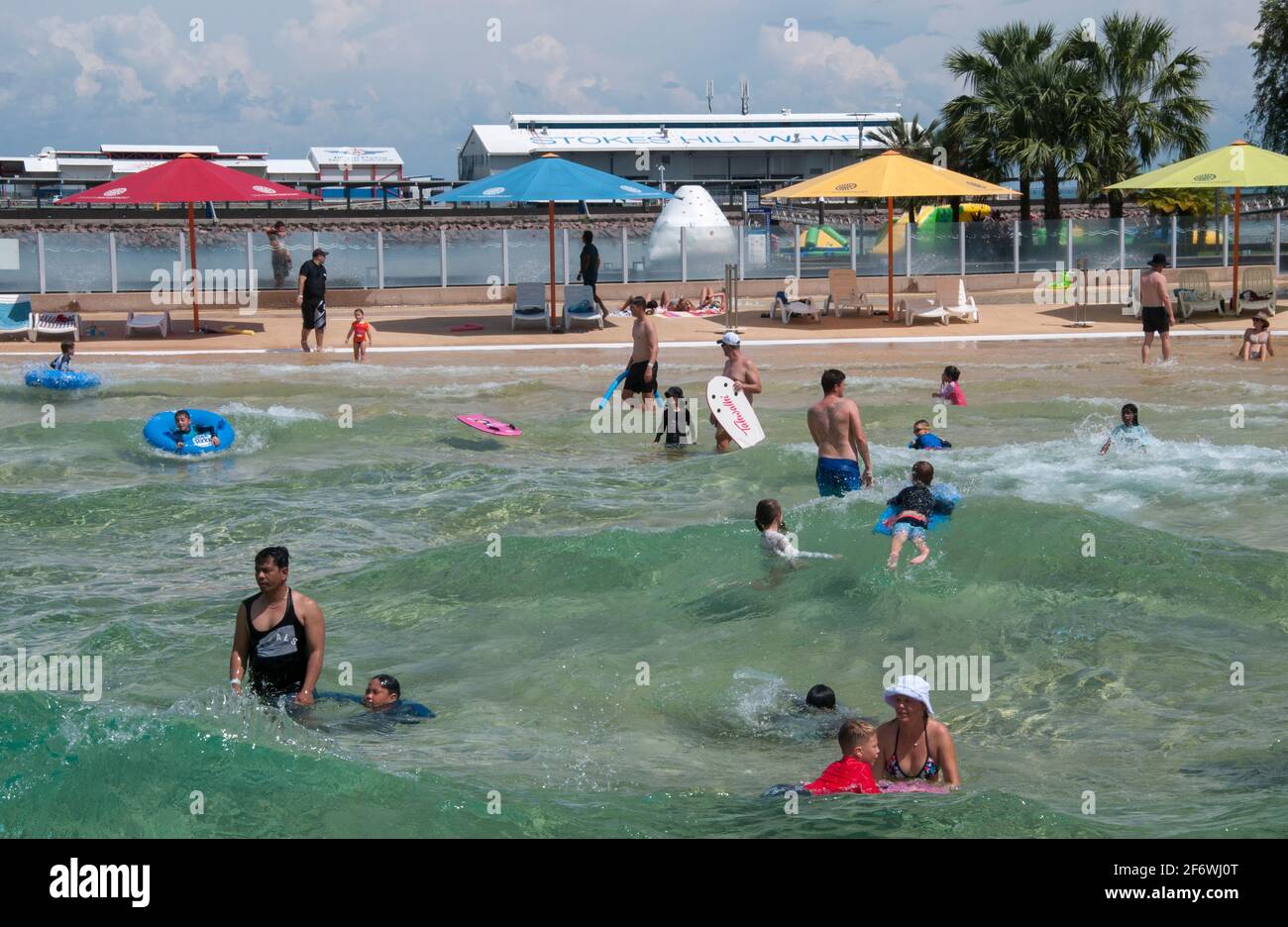 Wave pool at Darwin Waterfront, Darwin, Northern Territory, Australia