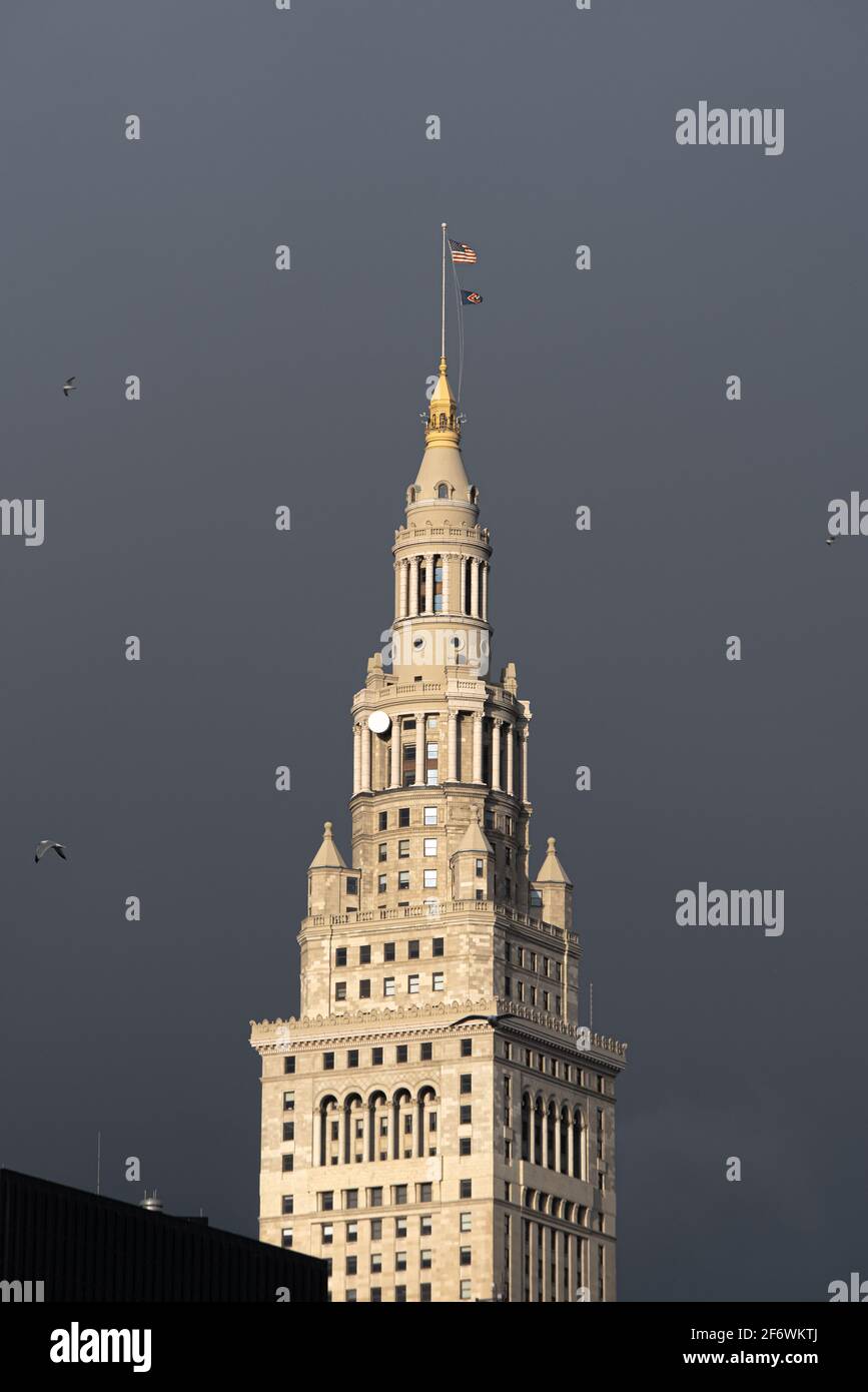 Terminal Tower In Cleveland Ohio Stock Photo Alamy