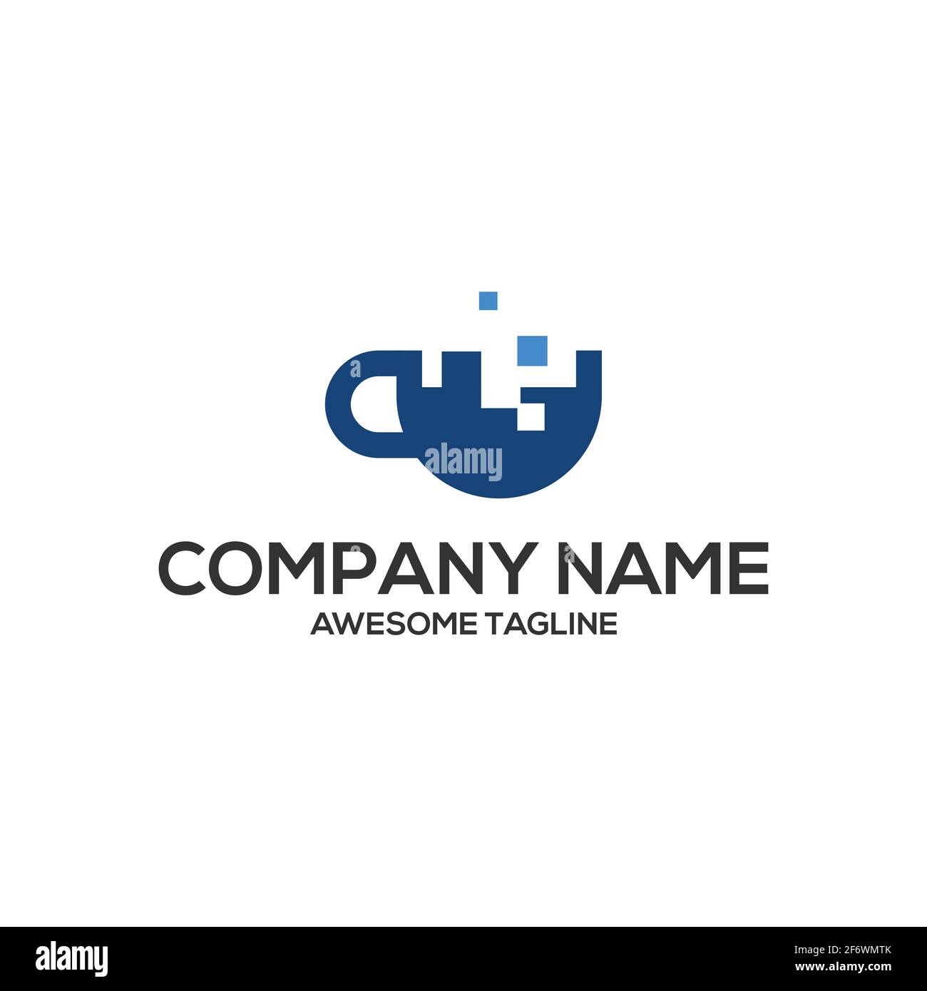 cup data technology logo template Stock Vector