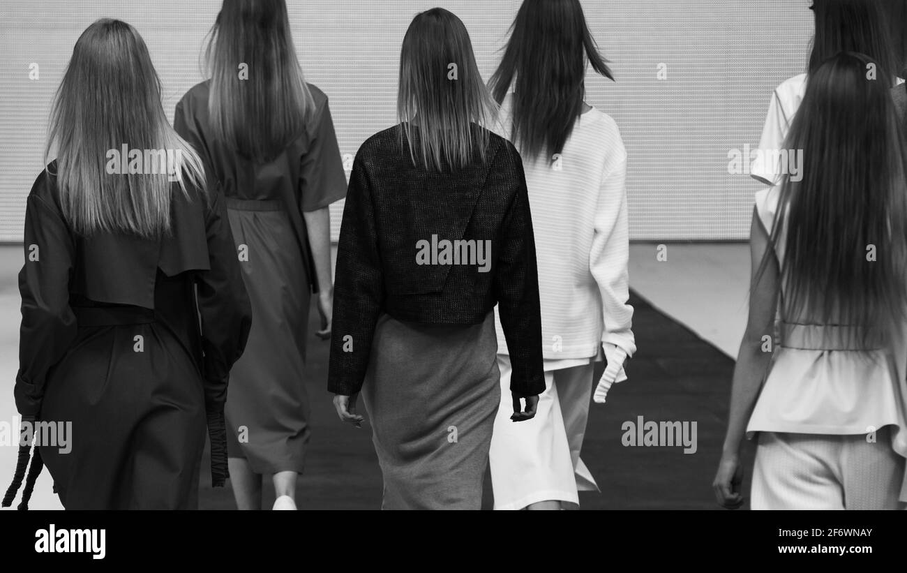 Stage models Black and White Stock Photos & Images - Alamy