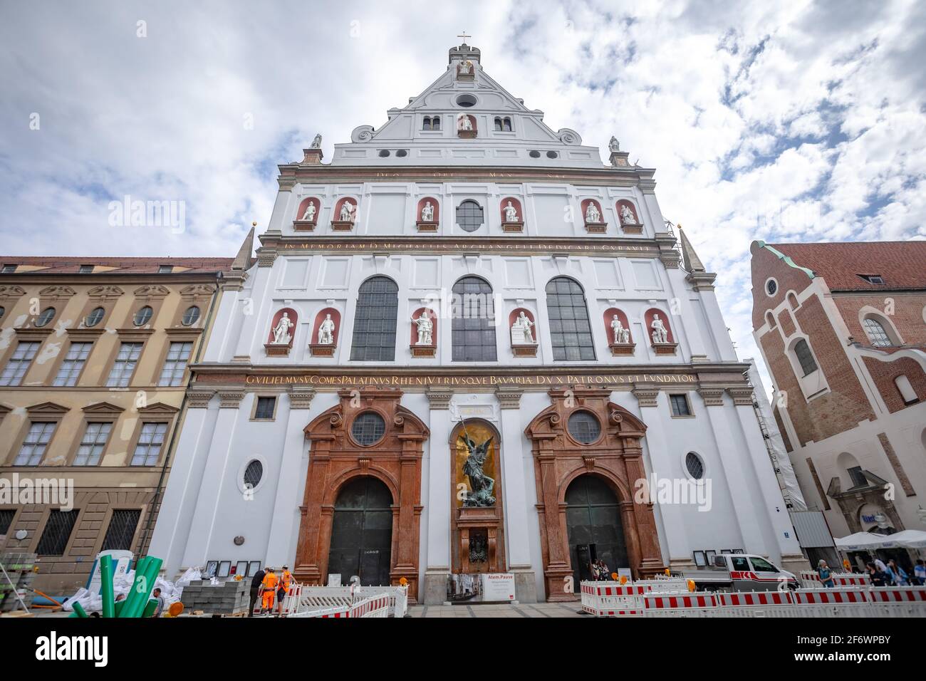 St. Michael's Church, St. Michael Kirche in Munich, Germany Stock Photo