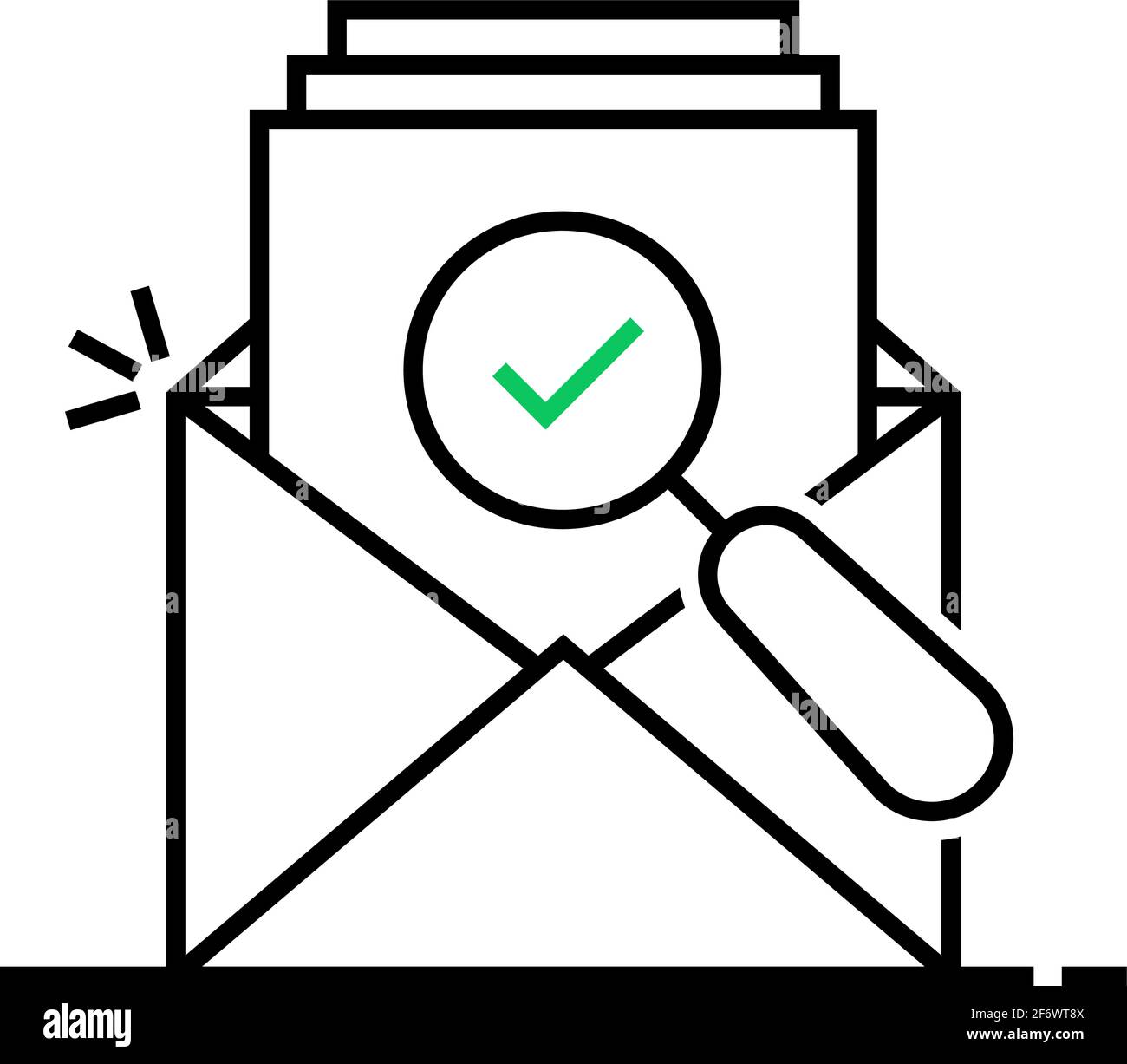 black thin line letter like assessment result Stock Vector