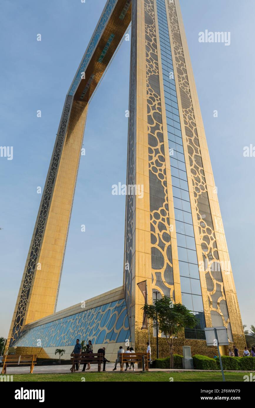 The Dubai frame building Stock Photo Alamy
