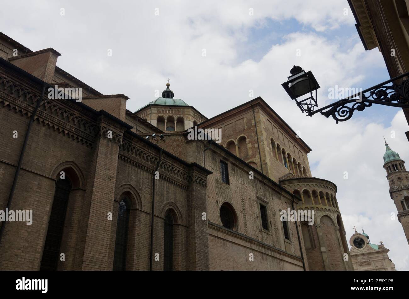 The Duomo (Parma Cathedral) and San Giovanni Evangelista, an abbey church in Parma, Italy. Stock Photo