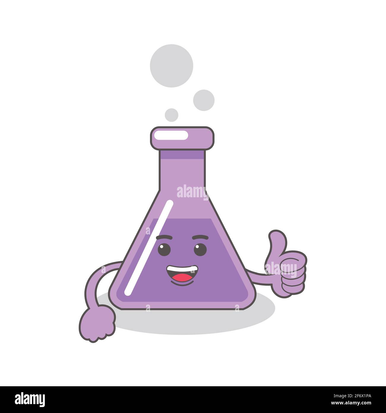 purple chemical bottle with faces vector image Stock Vector