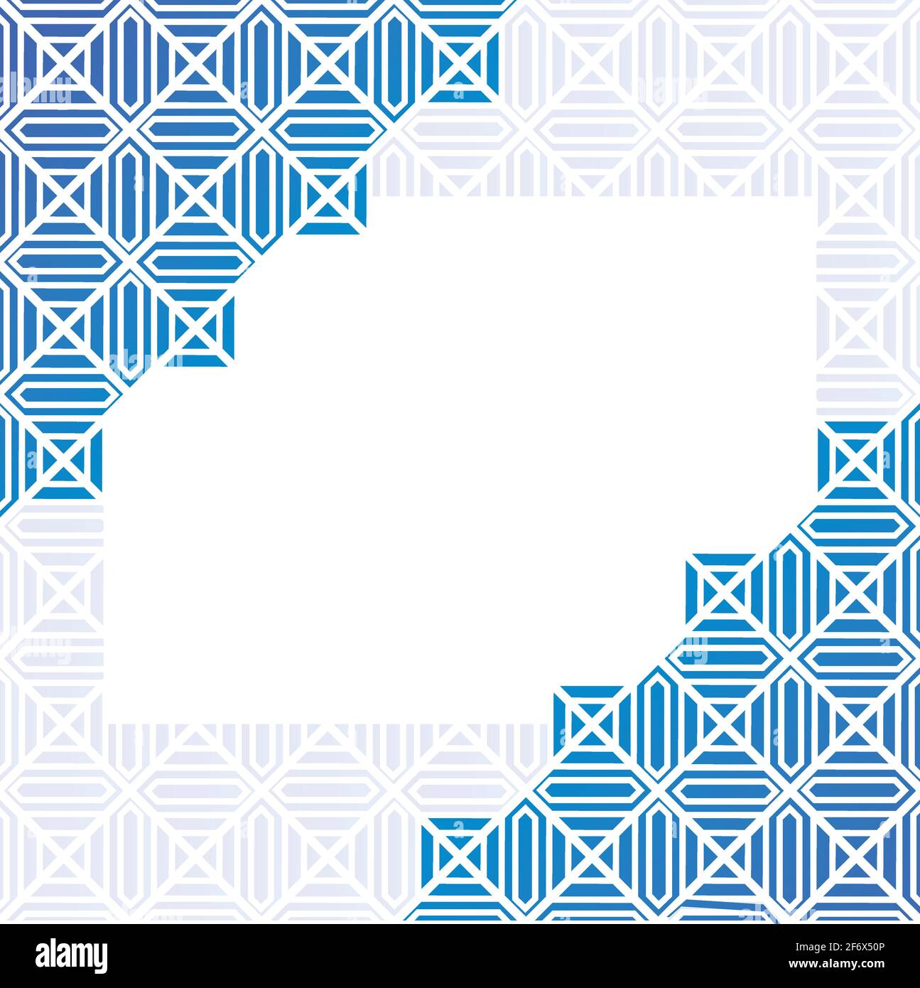 Abstract seamless pattern made with lines and shapes, blue background ...