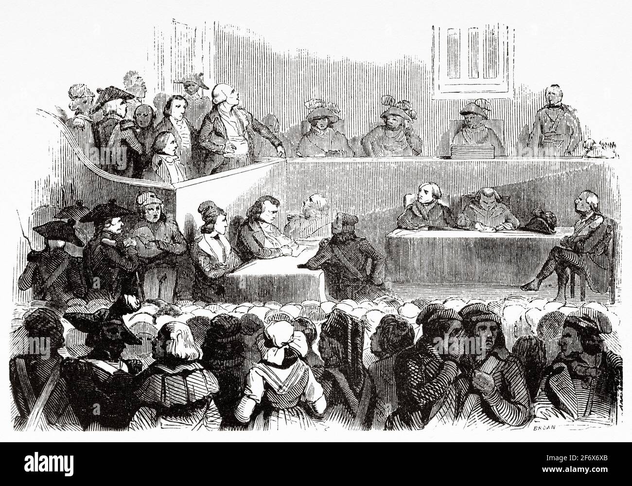 Trial of Danton, Camille and Chabot, 12 February 1794. France, French