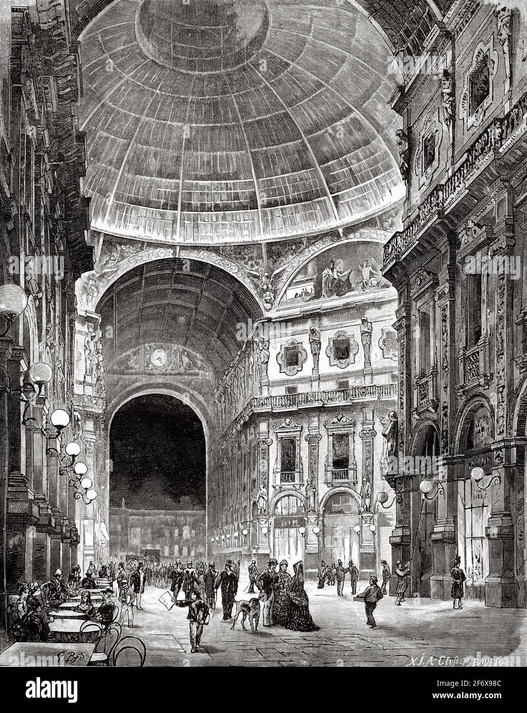 Galleria Vittorio Emanuele II, built by architect Giuseppe