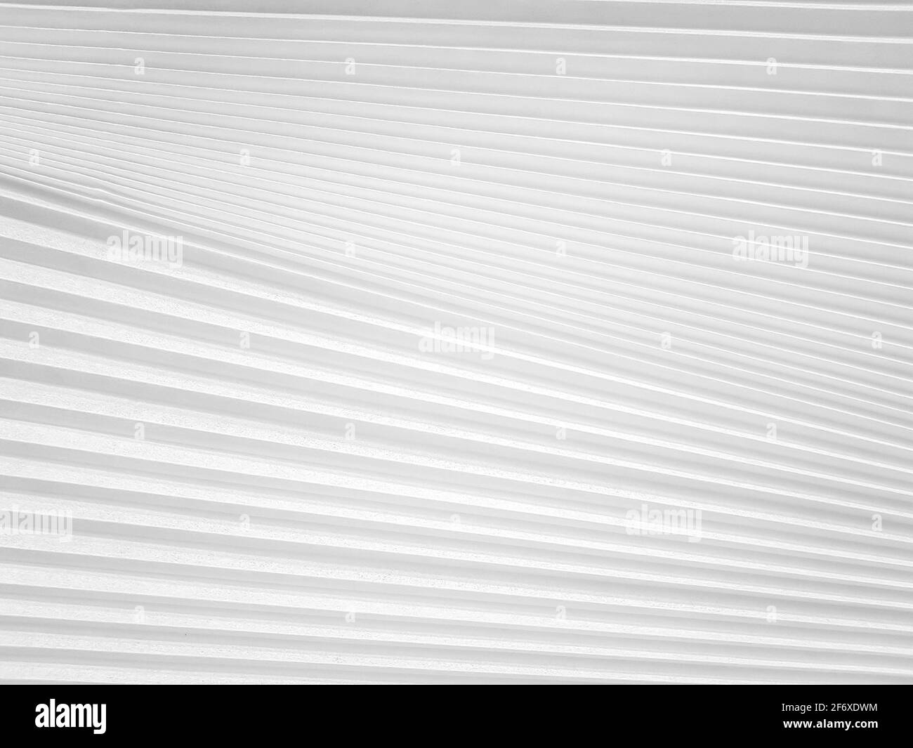 White window blinds with lines - abstract textile jalousie background Stock Photo