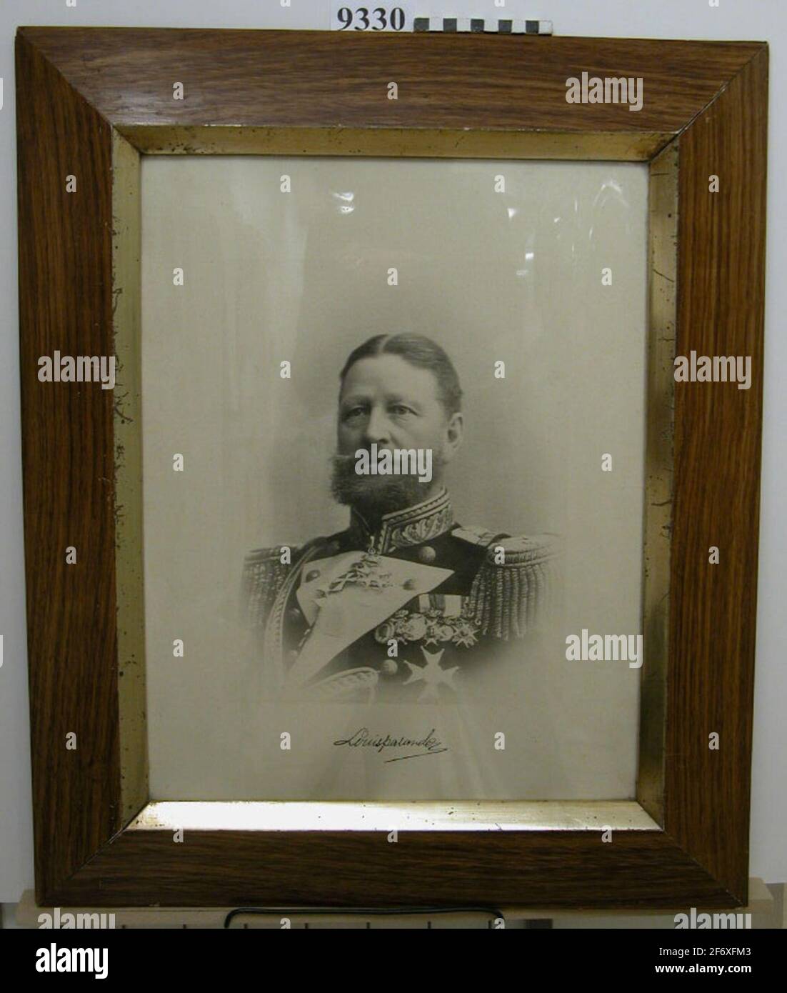 Photography.Photography in glass and frame, wood, yellow-brown polished ...