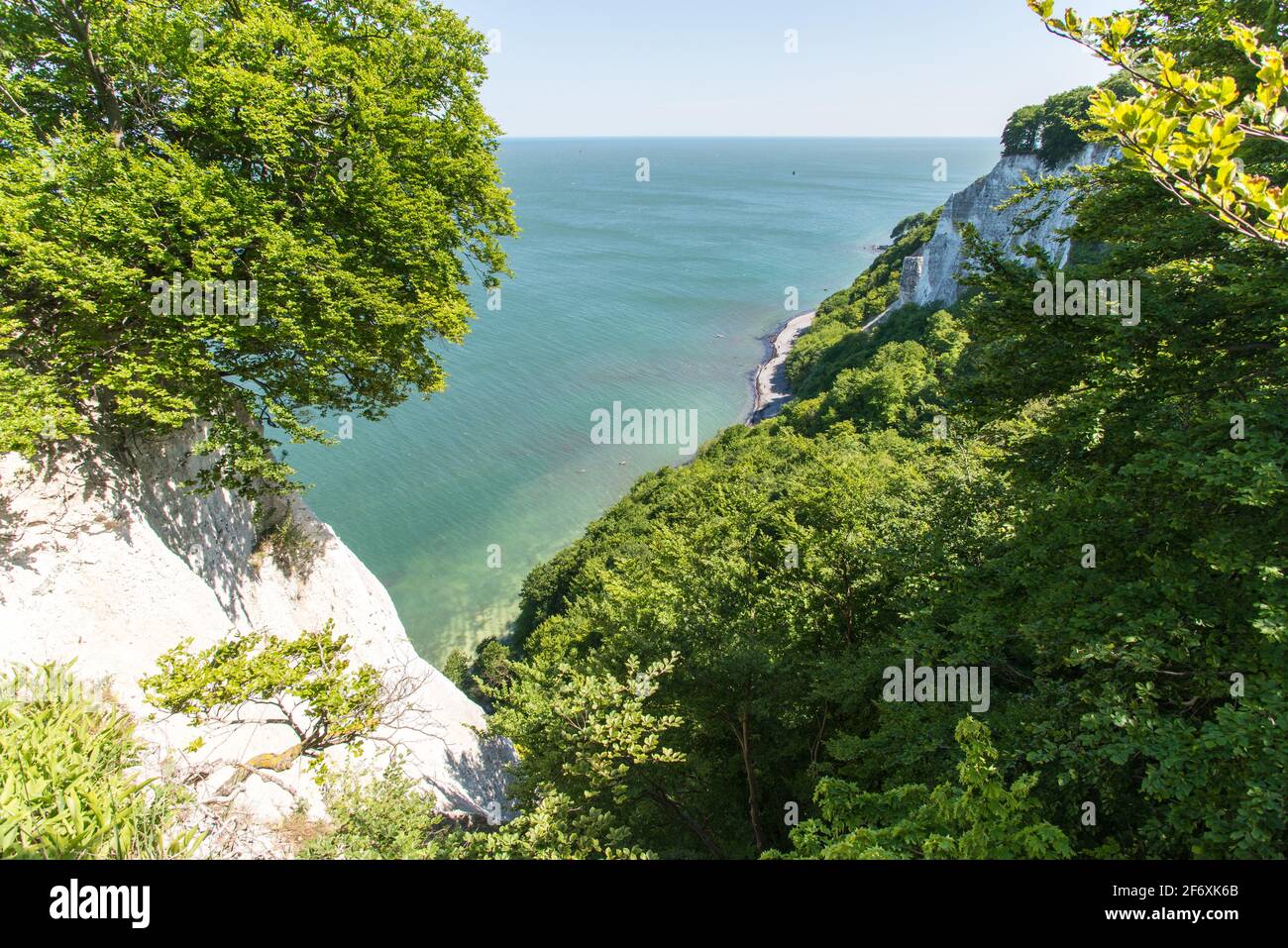 Viktoria view at the famous Stubbenkammer chalk cliffs on Ruegen Island Stock Photo