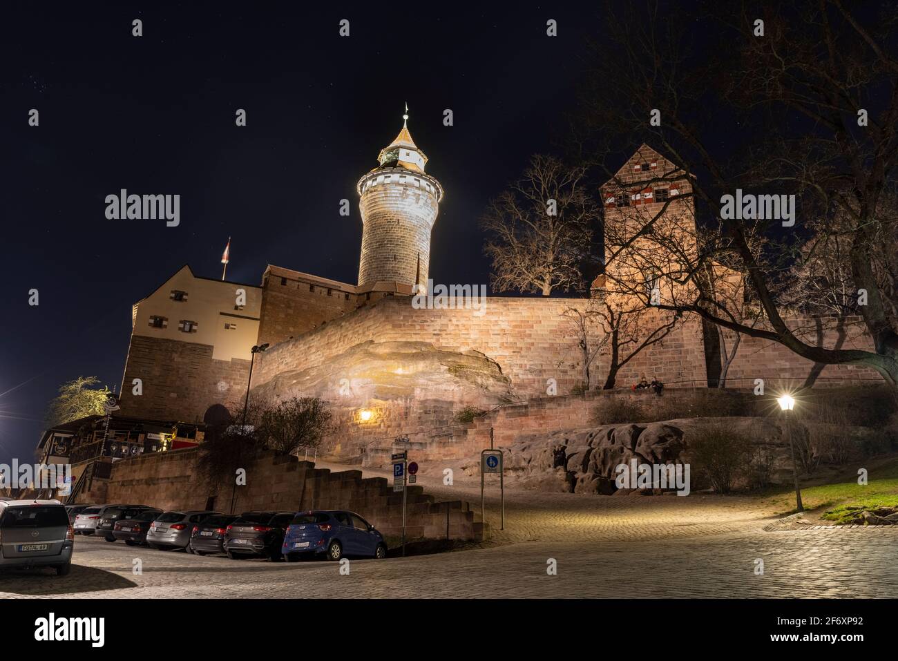 Nürnberg castle is a well preserved landmark and travel destination in Bavaria, Germany. Stock Photo