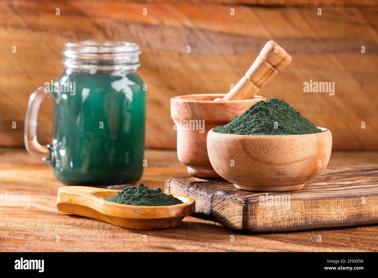 Spirulina is a greenishblue algae, chlorophyll gives it a green color