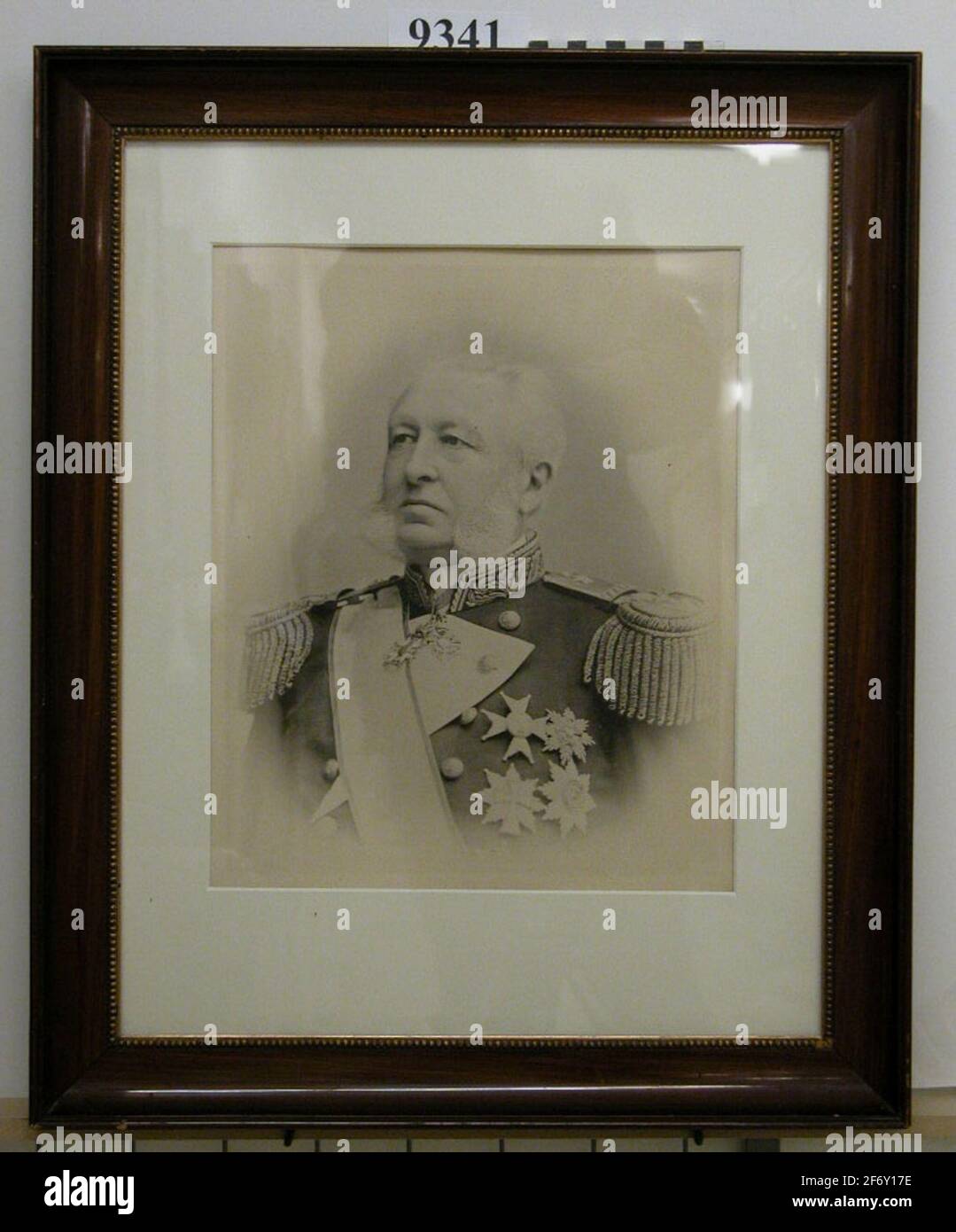 Photography.Photography in glass and frame, wood, brown, polished, with ...