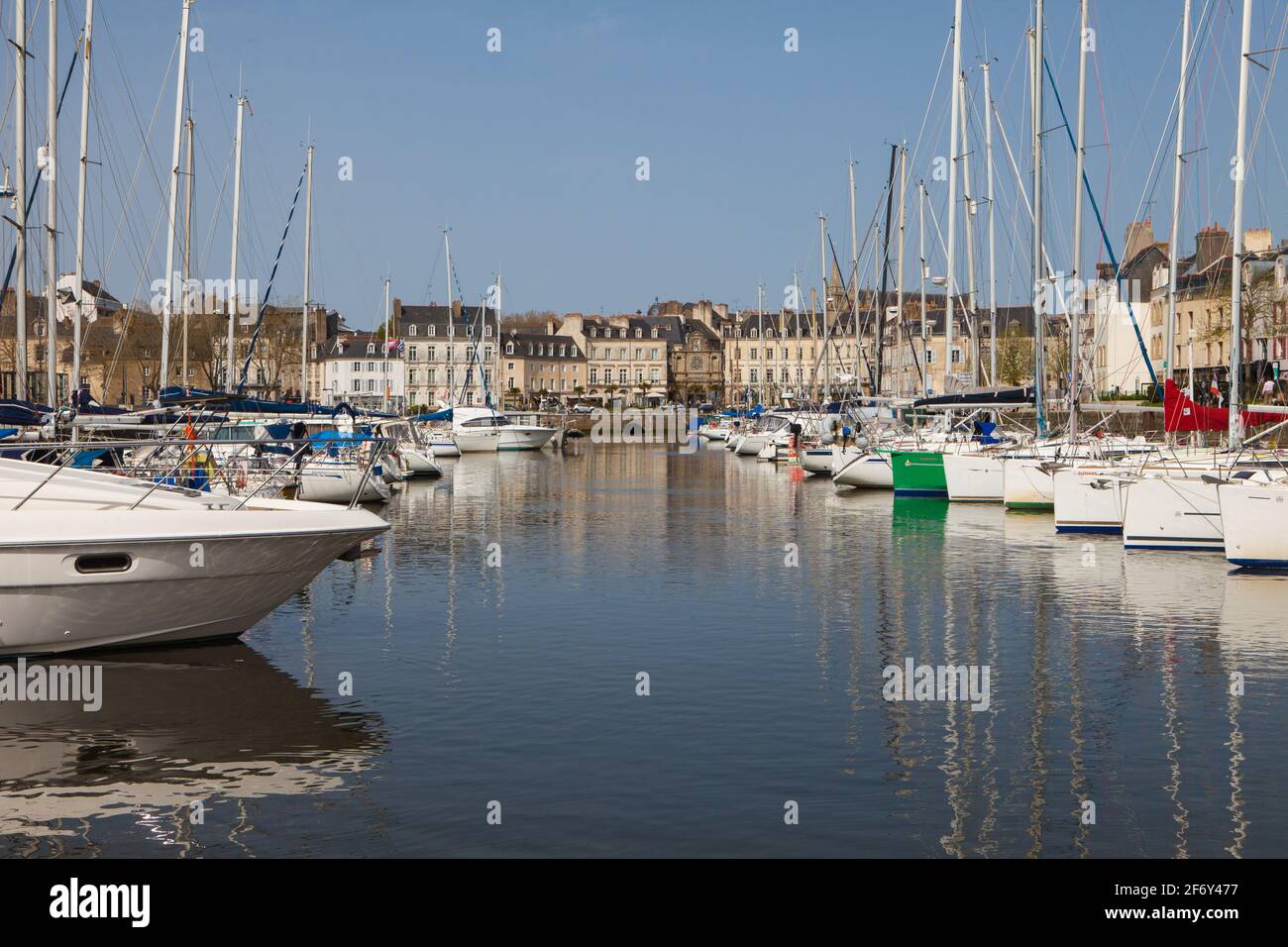 The port at historic Vannes, Brittany Stock Photo