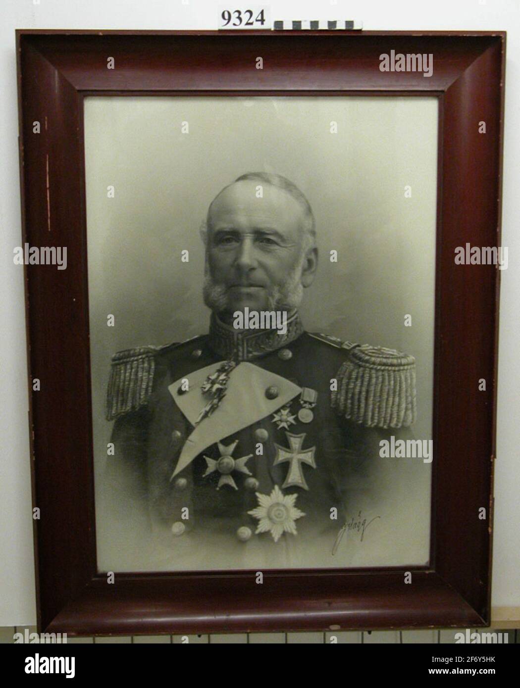Civil War Admiral John A Dahlgren Portrait & COPY Autograph card 
