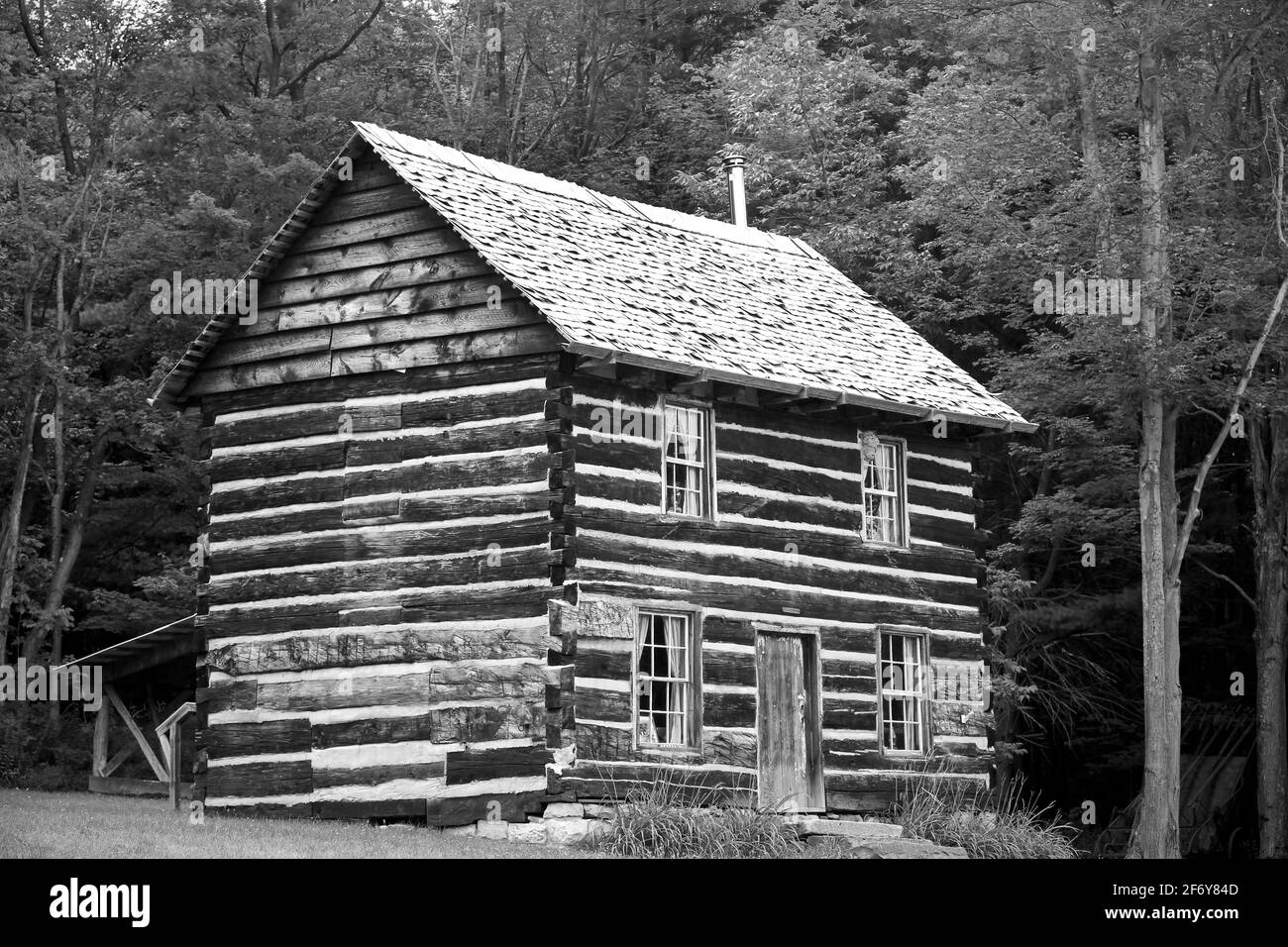 Bloody Knox Cabin in Curwensville, Clearfield County Pennsylvania, historical building for civil war resistance Stock Photo