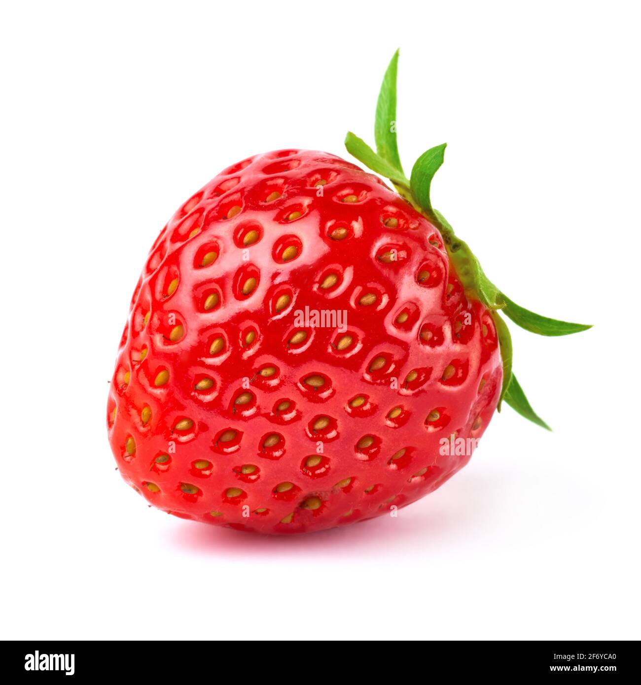 Studio macro shot of Fresh strawberry isolated on white background ...