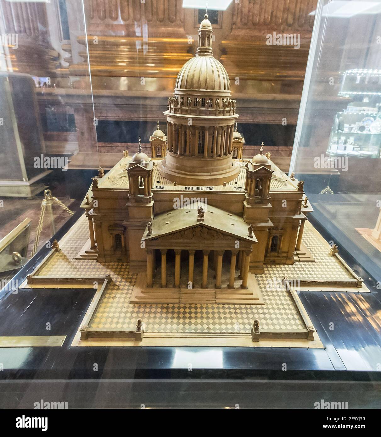ST. PETERSBURG, RUSSIA - MAY 30, 2017: Model of St. Isaac's Cathedral, author M. Salin, carving from linden wood, 1848, Exhibited in St. Isaac's Cathe Stock Photo