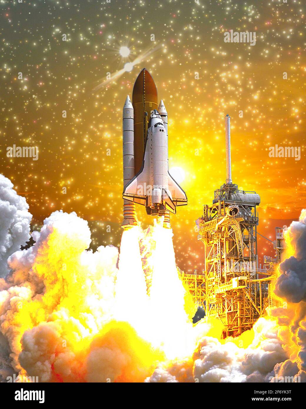 space rocket take off, launch shuttle Elements of this image furnished