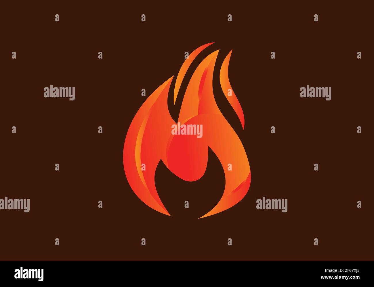 Fire flame vector Icon illustration design template Stock Vector