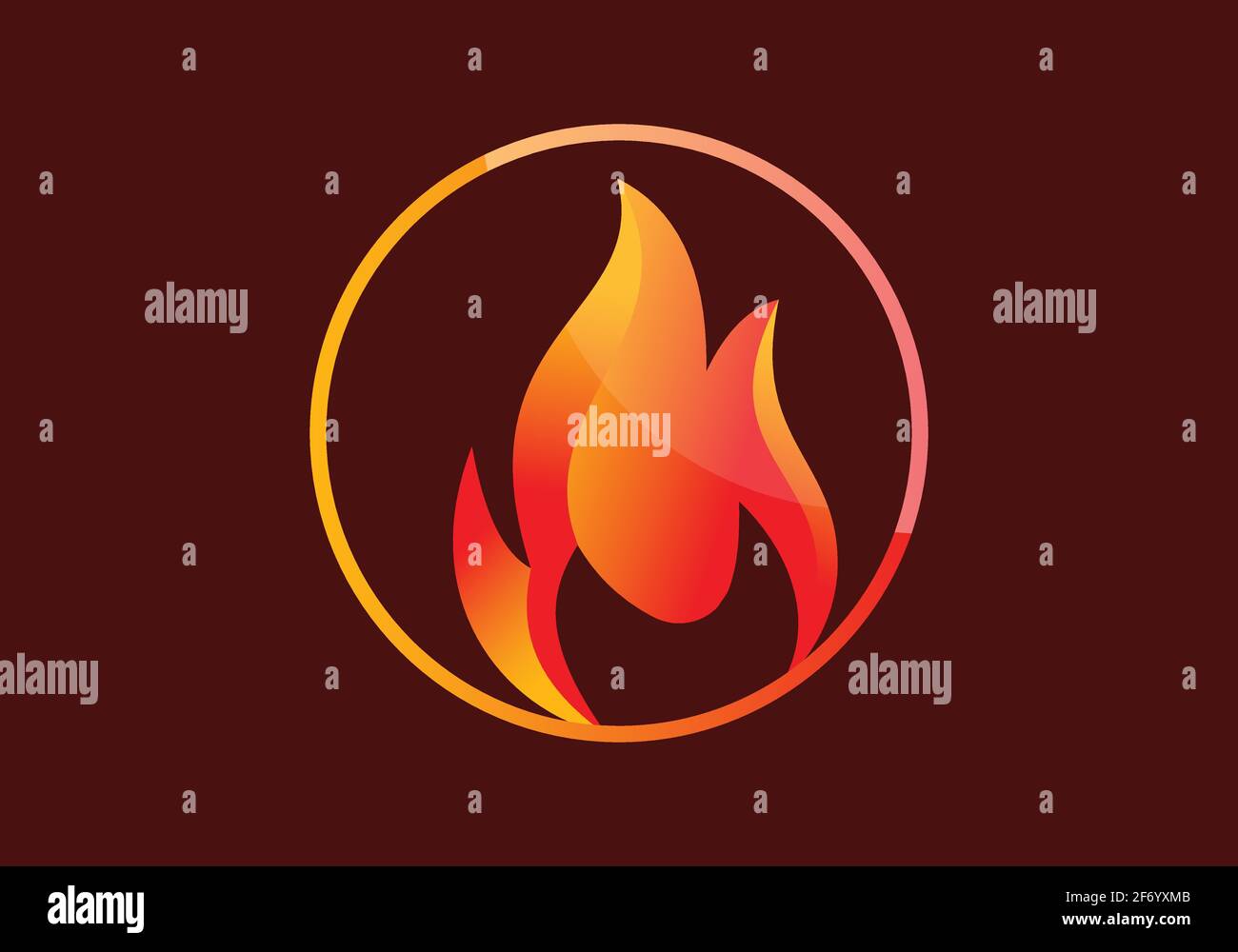 Fire flame vector Icon illustration design template Stock Vector