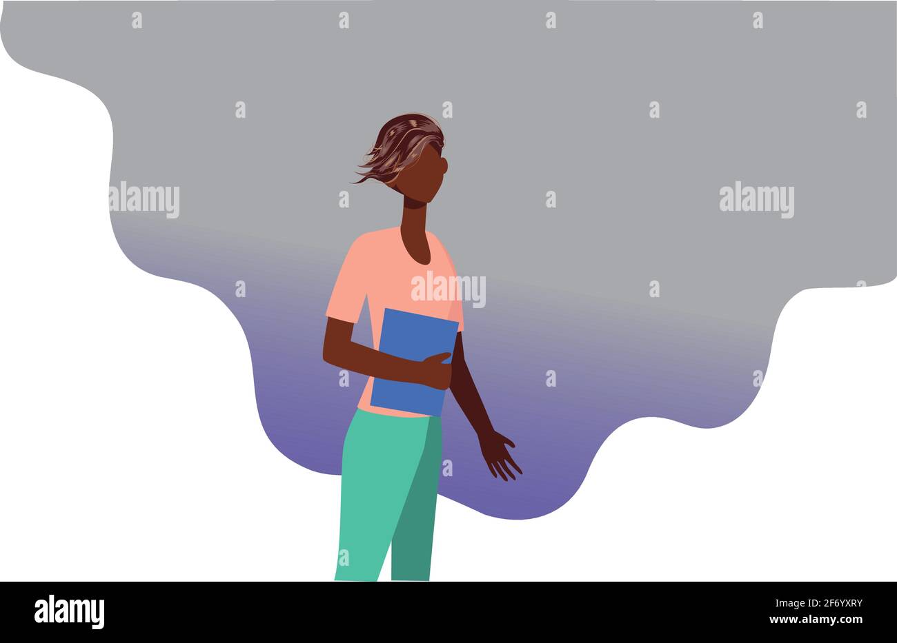 Young student book Stock Vector Images - Alamy
