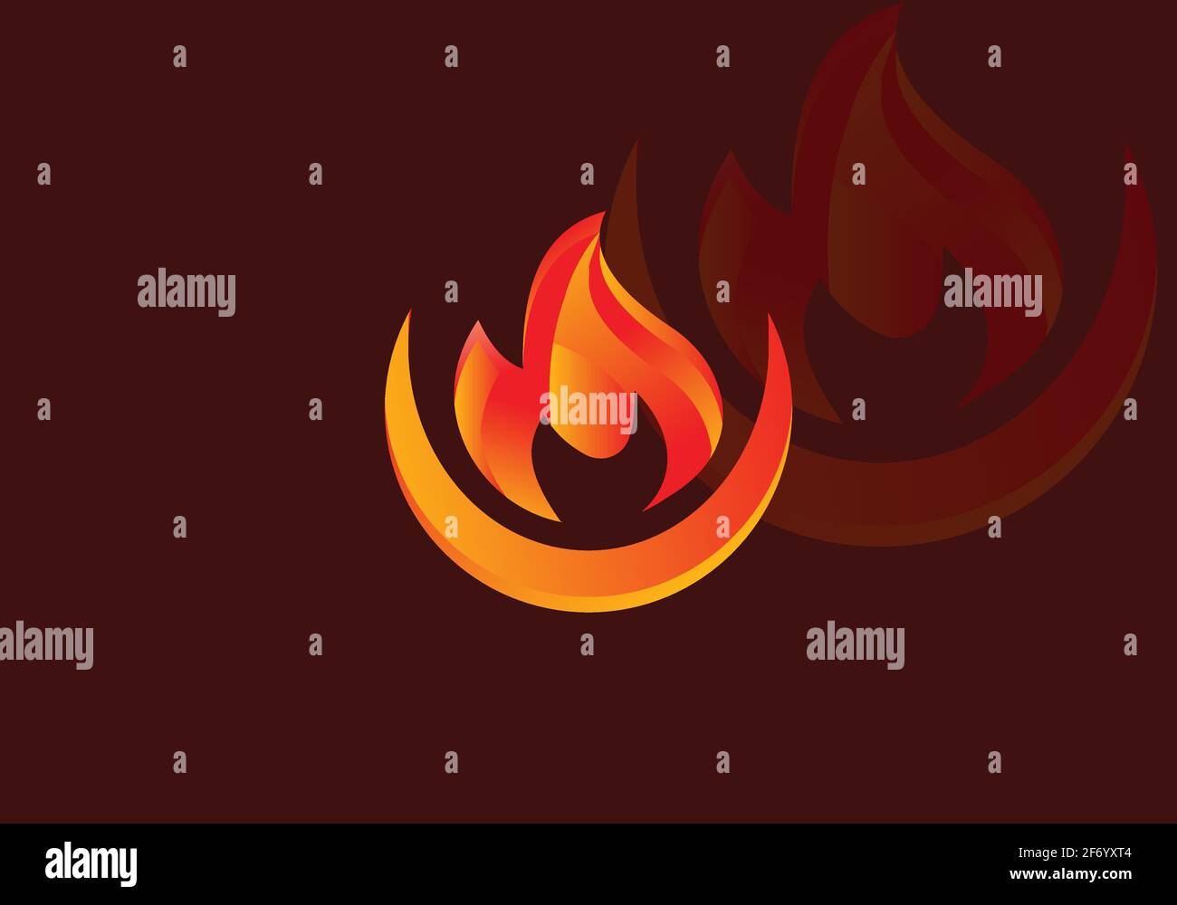 Fire flame vector Icon illustration design template Stock Vector Image ...