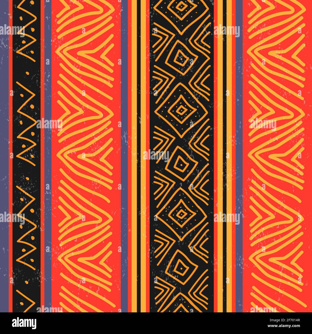 Seamless pattern on the theme of African ethnicity for textile textures and simple backgrounds. Flat style Stock Vector