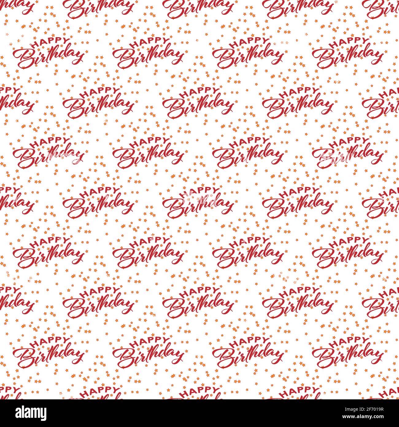 Seamless pattern with Happy BIRTHDAY lettering for textile texture and ...