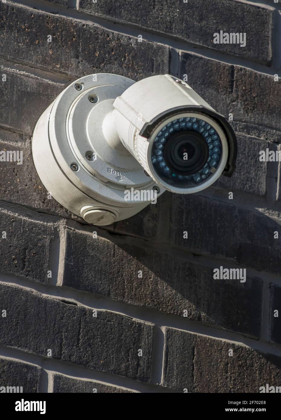 Security CCTV camera in office building Stock Photo