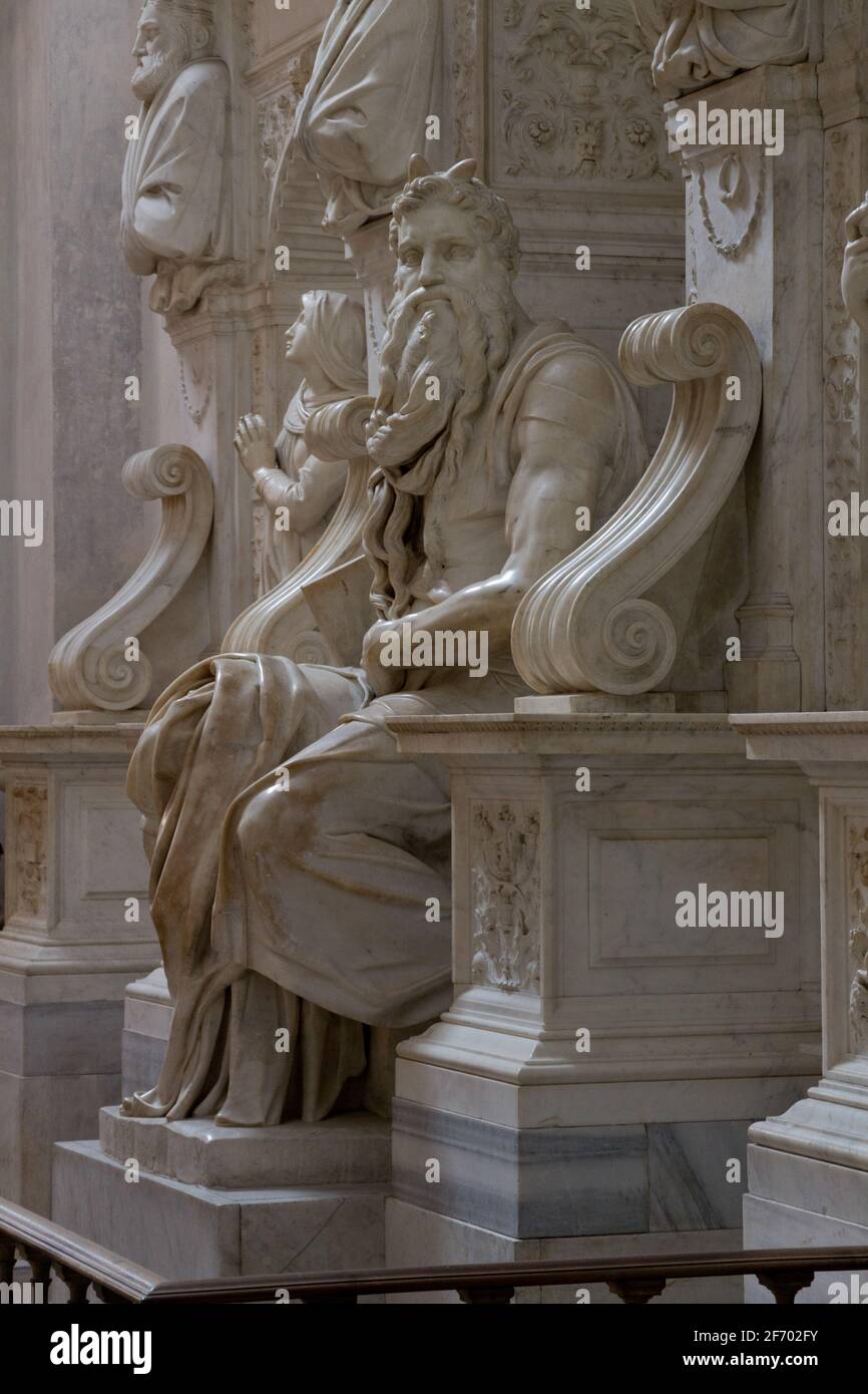 Detail of Michelangelo's Moses Sculpture at Sant Pietro in Vincoli in